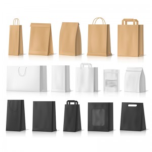 Kraft Bags စိတ်ကြိုက် Logo Recyclable တရုတ်နိုင်ငံမှ အရောင်းရဆုံး စက္ကူအိတ်
