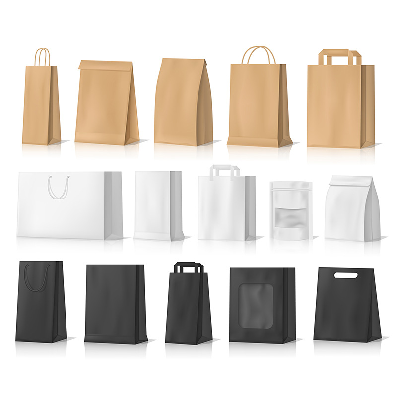 Kraft Bags Custom Logo Recyclable Hot Selling Paper Bag no Ķīnas