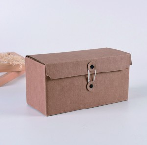 Embalatge personalitzat per a la carpeta de caixes de cordes de botons Kraft per a petites empreses