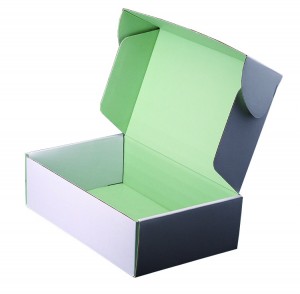 Caixa de cartón ondulado con baixo MOQ Logo personalizado Papel ecolóxico