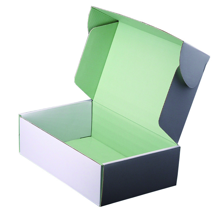 קופסא גלי נמוכה MOQ לוגו מותאם אישית נייר ידידותי לסביבה