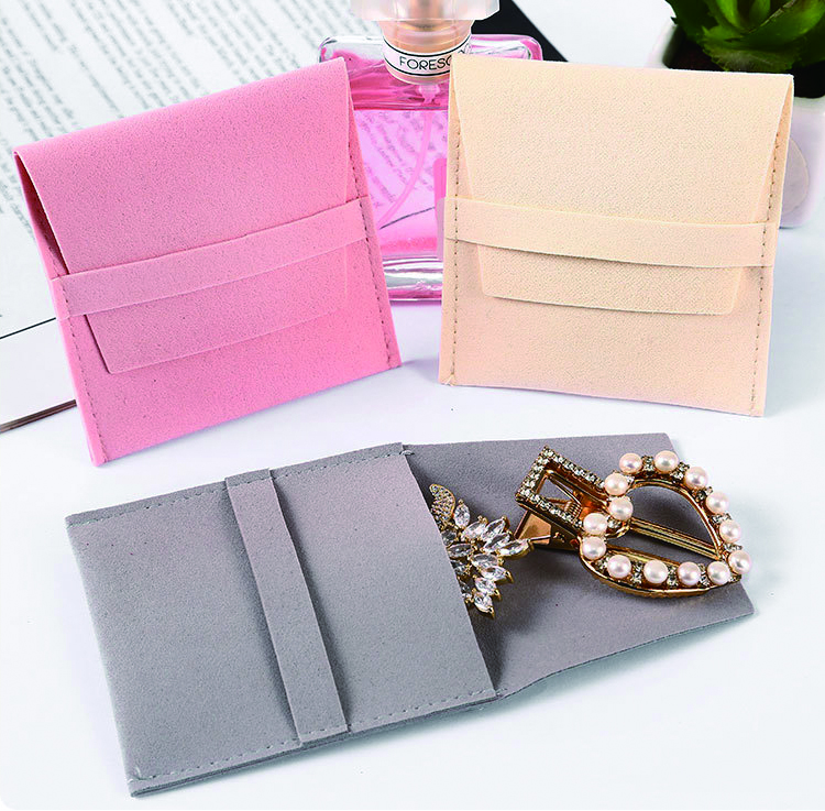 I-Earring Packaging Ring Packaging Suede Microfiber Material Pouch bag