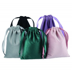 Cloth Drawstring Bag Dutch Velvet Small Pouch Bag Jewelry Bags