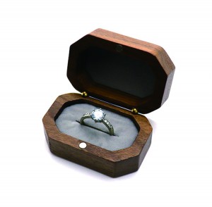 Dřevěná šperkovnice Balená krabička z černého ořechu Personalizujte vygravírování loga
