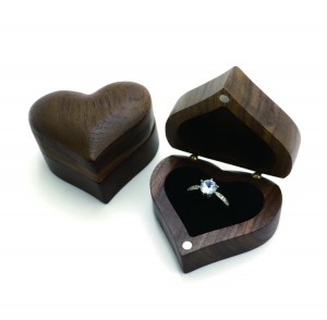 Wood Jewelry Box para sa Babae Walnut Luxury Wood Box Custom na Disenyo