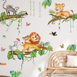 ស្ទីគ័រជញ្ជាំងសត្វ Jungle Wall stickers Wall Decal Printing