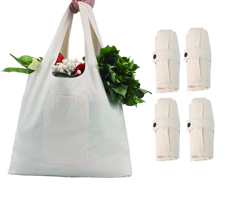 Bomuldsstoftaske Shopping Bag One Shoulder Crossbody Tote Bag