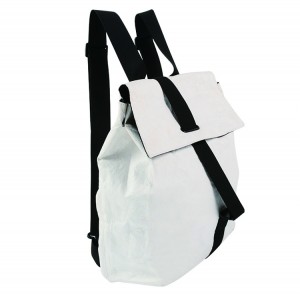 Ženski ruksak, bijeli Tyvek papirni ruksak velikog volumena