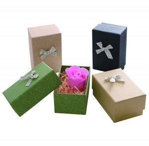 Caixas de cartón personalizadas Caixas de regalo de papel artístico con cinta