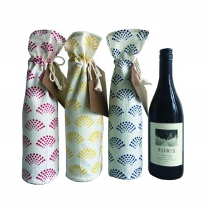 Confezione di vino Confezione regalo per vino Custodia personalizzata in tela con coulisse