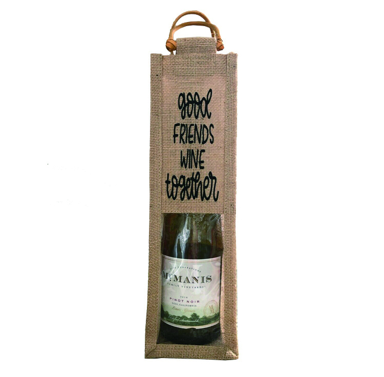 Embalatge d'ampolles de vi Bossa de logotip personalitzada de mostra gratuïta amb nansa
