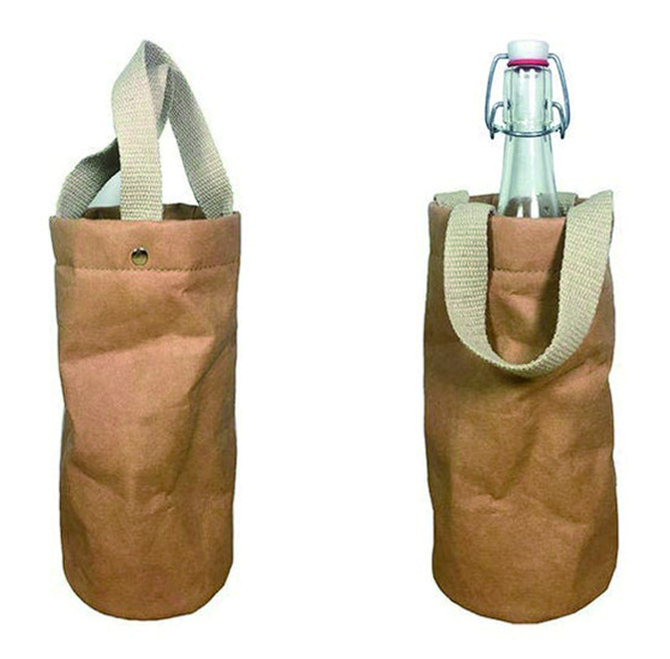 Set regalo per vino rosso, borsa per imballaggio personalizzata in carta kraft resistente e lavabile
