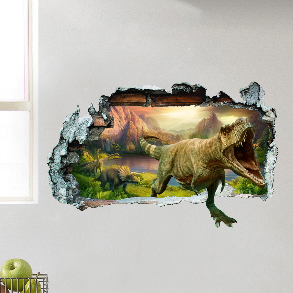 Adesivi murali dinosauri Stampe di dinosauri per camera da letto Fornitore della Cina