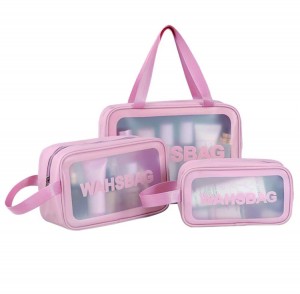Travel Cosmetic Bags PVC Cosmetic Makeup Packaging Bags na may Zipper