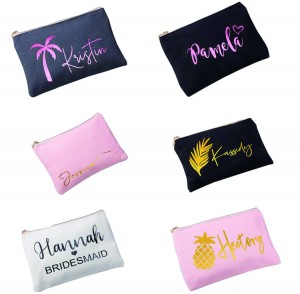 Çanta e personalizuar e kozmetikës me etiketë private dhe furnizues printimi me porosi