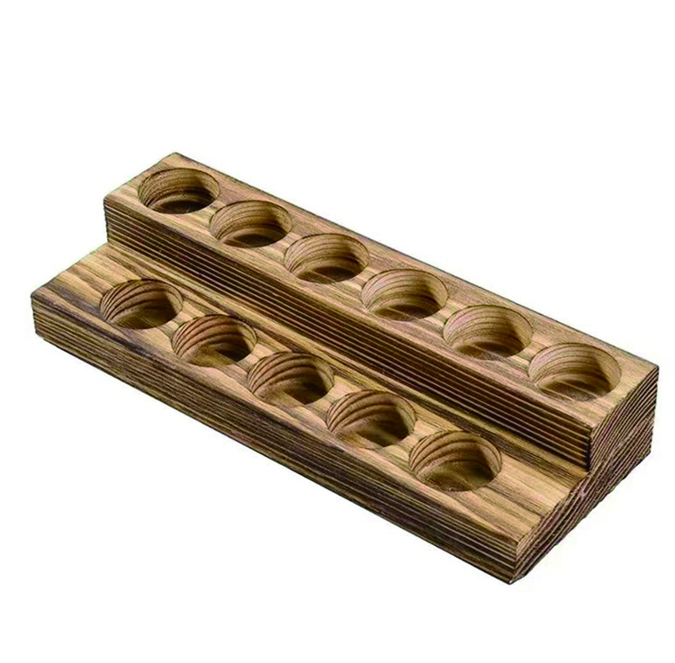 An bwa Display Case Custom Wood Esansyèl Lwil Ekspozisyon Wholesale