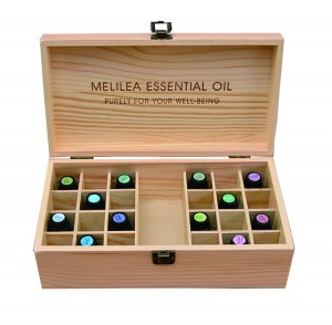 Капкагы бар жыгач сактоо кутучалары Wood Essential Oil Box Packaging Box