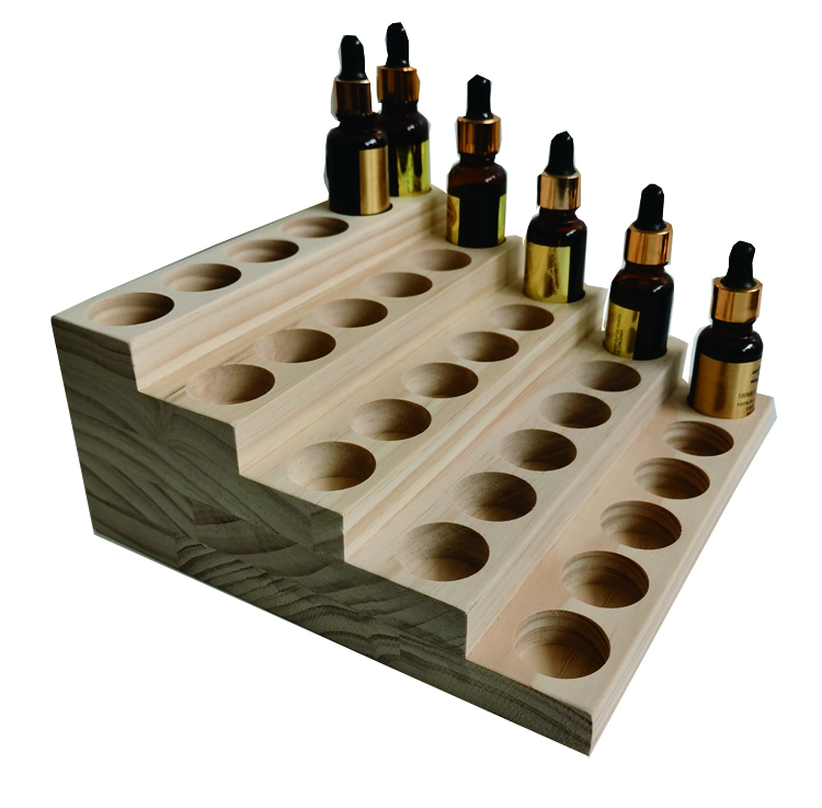 Дерев’яна коробка для зберігання ефірних олій Чудово виготовлені дерев’яні вітрини