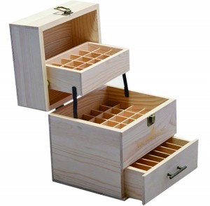 Дрвена кутија за складирање со прилагоден дизајн за решенија за подароци за прикажување на есенцијално масло