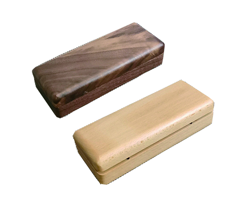 Small Wooden Chest Beech / Black Walnut Wood Sunglasses Case