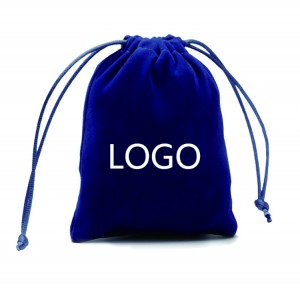 Bolsas de cordón personalizadas Bolsa de regalo de veludo Bolsa pequena rectangular