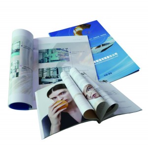 Stapled Booklet Printing စျေးပေါသော ရောင်စုံ ဘရိုရှာ ပုံနှိပ်ခြင်း လက်ကား
