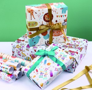 Vintage Wrapping Pabeier Cadeau Wrapping 50cmx70cm Dimensioun