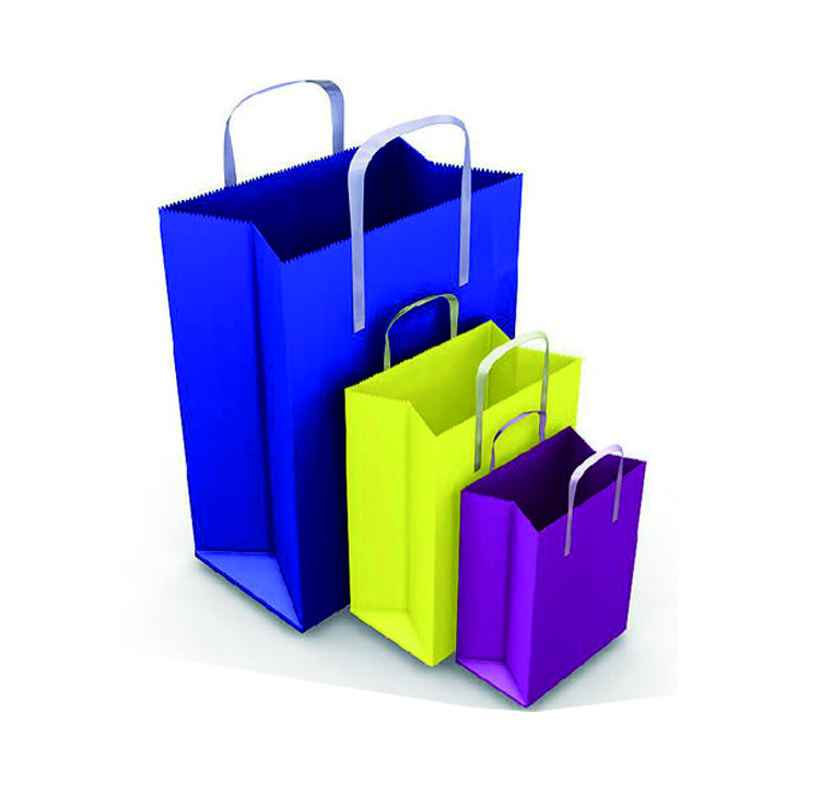 Paper Bags Wholesale for Food Takeaway Brown Paper Bag e nang le Handle