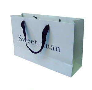 White Paper Bag Eco-friendly Custom Natatanging Shopping Bag