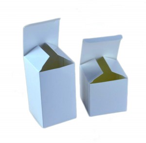 Papkasser til indpakning af hvid pap foldbar Clamshell Box