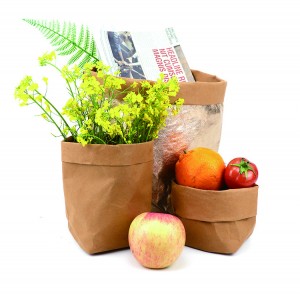 Бумажные пищевые пакеты Моющийся крафт-бумажный мешок Фруктовый и растительный бумажный мешок